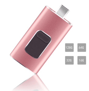 批发4合1 OTG USB闪存盘2.0 3.0适用于IPhone/Android/计算机/TYPE-C，带有定制徽标16GB 32GB 64GB 128GB批量 - Product Image 4