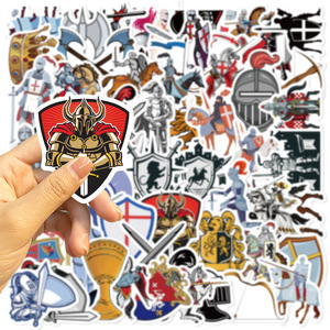 50 adet ortaçağ şövalye vintage orta yaş savaşçı sticker - Product Image 2