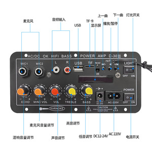 POWER <strong>AMP</strong> Vehicle Is Equipped with Reverb and Can Be Connected to a Microphone Power Amplifier Board - Product Image 2