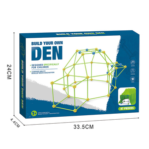 Fort Builder Kit inşaat yapı DIY Set 87 adet kendi Den oyuncak - Product Image 1