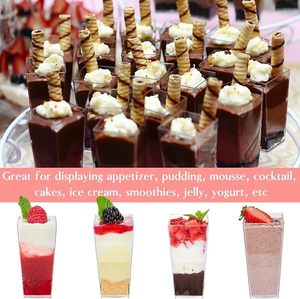 150ml 5oz Transparent Plastic <strong>Cup</strong> for Ice Cream Yogurt Jelly <strong>Pudding</strong> Juice Clear Dessert PS Mousse <strong>Cups</strong> with Spoon - Product Image 5