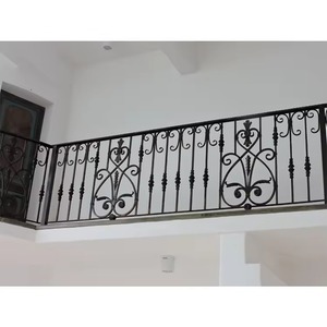 Foshan fabrika balkon kolay DIY yüklemek demir villa balkon merdiven korkuluk sistemi toz kaplama alüminyum korkuluk - Product Image 4