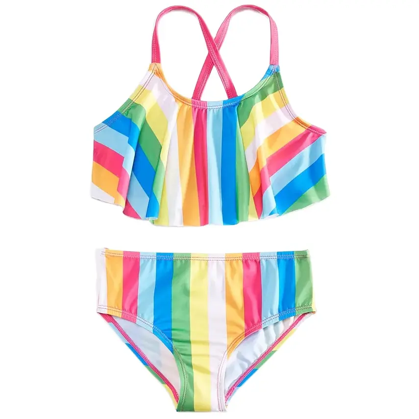 Maillot de bain deux pièces pour petite fille, vente en gros, été, 2019