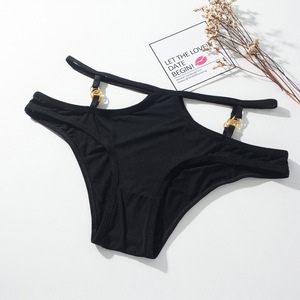 新款设计细绳内裤工厂批发女士豹纹内裤丁字裤 - Product Image 3