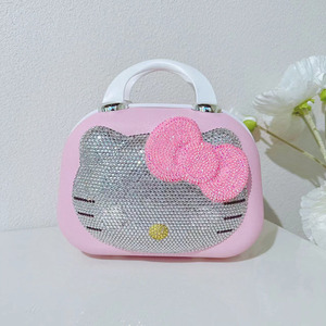 2024 New Kt Cat Portable Storage Box Travel Home Cosmetic Box <strong>Small</strong> Suitcase Light and Cute 3D Pattern Zipper Mini Suitcase - Product Image 4