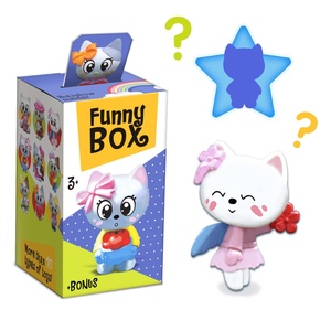 子供のための秘密のプレゼント面白いボックスレインボーキティブラインドボックスプラスチックおもちゃフィギュアセット誕生日プレゼントボックス付き - Product Image 1