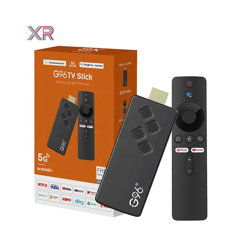 G96 mi Android TV stick Quad Core mi Android TV Box stick negro 4K dispositivo de transmisión Set Top Box Smart Android TV Stick