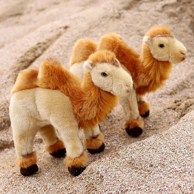 Kawaii figura juguete encantador Animal relleno suave peluche muñecas simulación camello felpa
