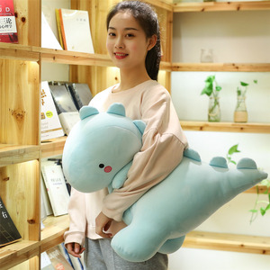Ruunjoy toptan ücretsiz örnek OEM ins özel sevimli yumuşak bebek çocuklar dolması peluş hayvan oyuncaklar dinozor şekilli yastık yastık - Product Image 4