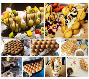 <strong>With</strong> <strong>Timer</strong> &amp; <strong>Temperature</strong> <strong>Control</strong> Snack Machine Egg Waffle Machine Waflera Electrica Commercial Honey Comb Waffle Maker Machine