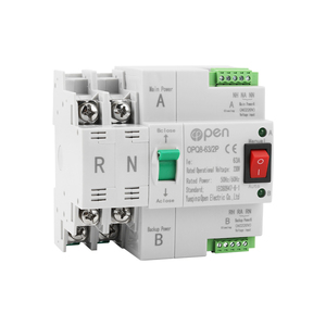 Açık elektrikli 63A 2P DIN ray çift güç ATS çift güç otomatik Transfer anahtarı - Product Image 1