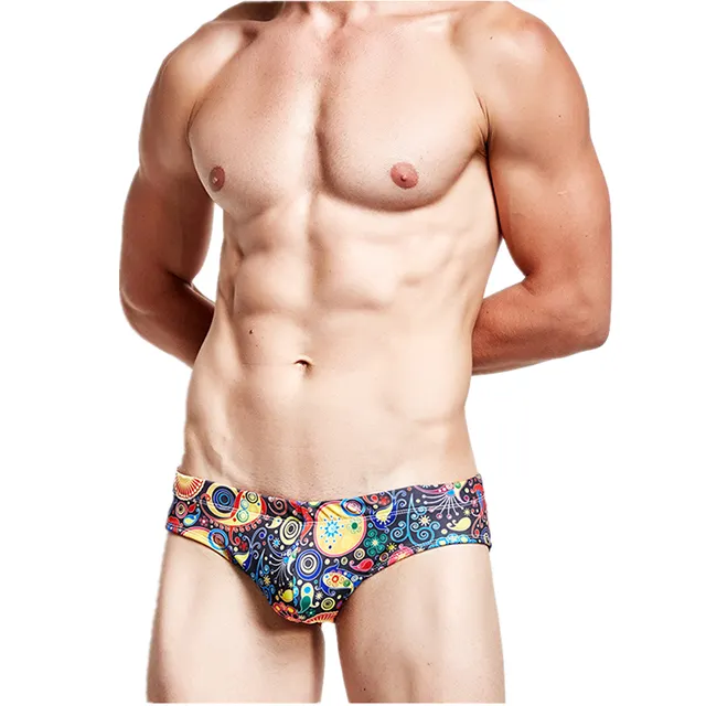 Bikini de cintura baja para hombre, Bañador con estampado colorido, precio barato, venta al por mayor