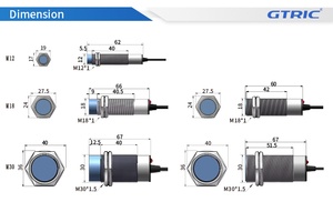 GTRIC M30 Flush <strong>Analog</strong> <strong>output</strong> <strong>Proximity</strong> Switch 15-30VDC Current and Voltage Dual <strong>Output</strong> <strong>Analog</strong> Inductive <strong>Sensor</strong> - Product Image 3