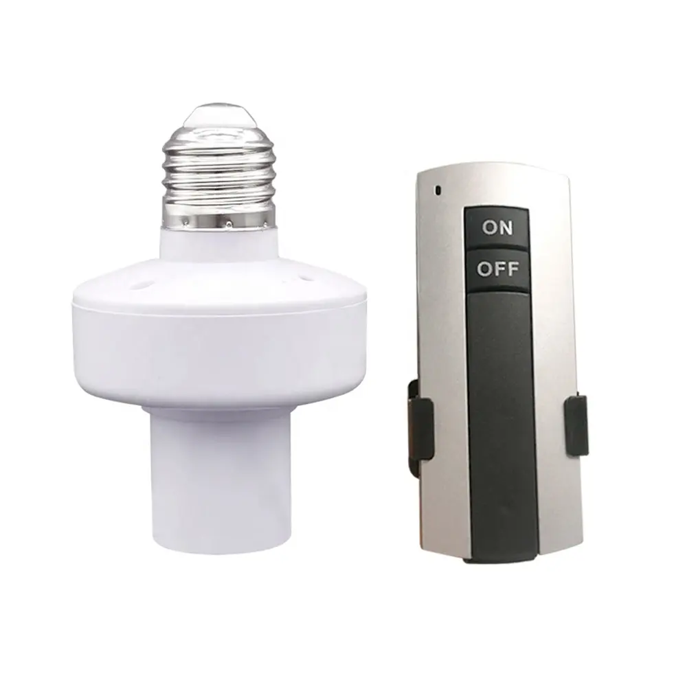 Bán Buôn Durable E27 Vít Không Dây Điều Khiển Từ Xa Ánh Sáng Đèn Bulb Chủ Cap Ổ Cắm Chuyển New On Off