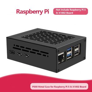Carcasa metálica P580 para placa Raspberry Pi 5 y X1002