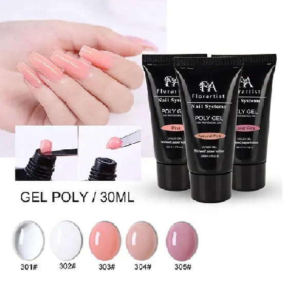 OEM-esmalte de Gel para uñas, Gel de extensión para uñas artísticas, transparente, color rosa, 30ml, Etiqueta Privada, secado rápido