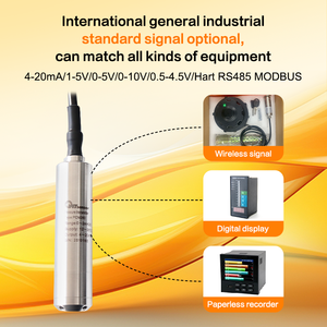 Wtssensor 0 ~ 200m piezoresistive silicon Analog thép không gỉ cảm biến mức chất lỏng chìm nhiên liệu mực nước đầu dò - Product Image 5