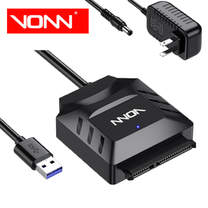 ข้ามชายแดน SATA ไปยัง USB 3.0อะแดปเตอร์กับ12V2A แหล่งจ่ายไฟ5G สายฮาร์ดไดรฟ์สำหรับ2.5 3.5นิ้ว HDD SSD - Product Image 1