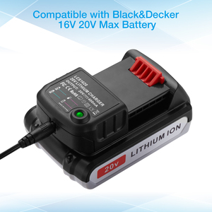 ที่ชาร์จแบตเตอรี่ลิเธียมแบบชาร์จไฟได้สำหรับแบท & เดคเคอร์16V 20V LBXR20 LB20 LBXR20B LBX20แบตเตอรี่ LBX4020 - Product Image 6