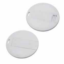 Gitra商务圆卡USB记忆棒32GB信用卡USB 2.0闪存驱动器，带彩色徽标UV打印