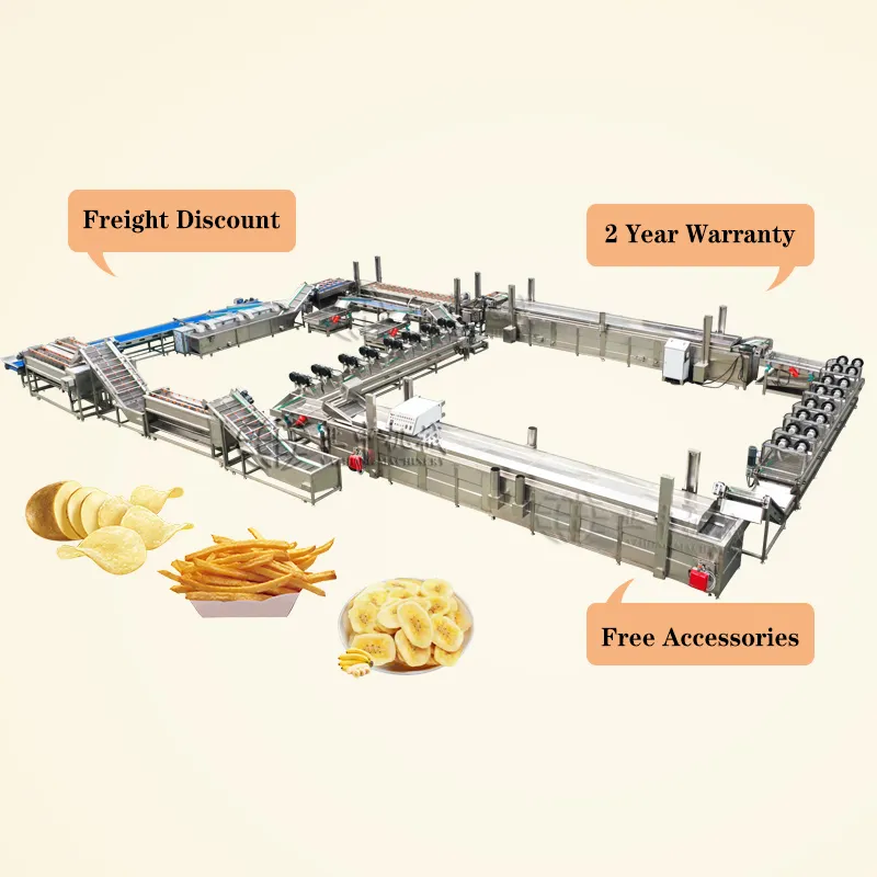 Bevroren Aardappel Chips Half Gebakken Frieten Product Making Machine Productielijn Fabriek Prijs