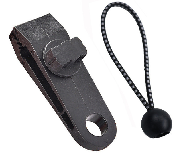 Black clip-black and white dotted elastic cord