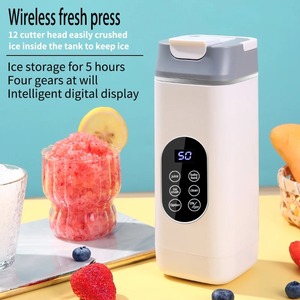 เครื่องปั่นไฟฟ้าและเครื่องปั่นน้ำผลไม้หลายโหมดแบบพกพาชาร์จผ่าน USB พร้อมจอแสดงผลแบบดิจิตอลเครื่องปั่นน้ำผลไม้ - Product Image 6