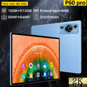 Sıcak satış 12 inç Tablet PC büyük pil kapasitif ekran Android 14 16GB + 512GB IPS kapasitif profesyonel kamera P60 Pro - Product Image 5