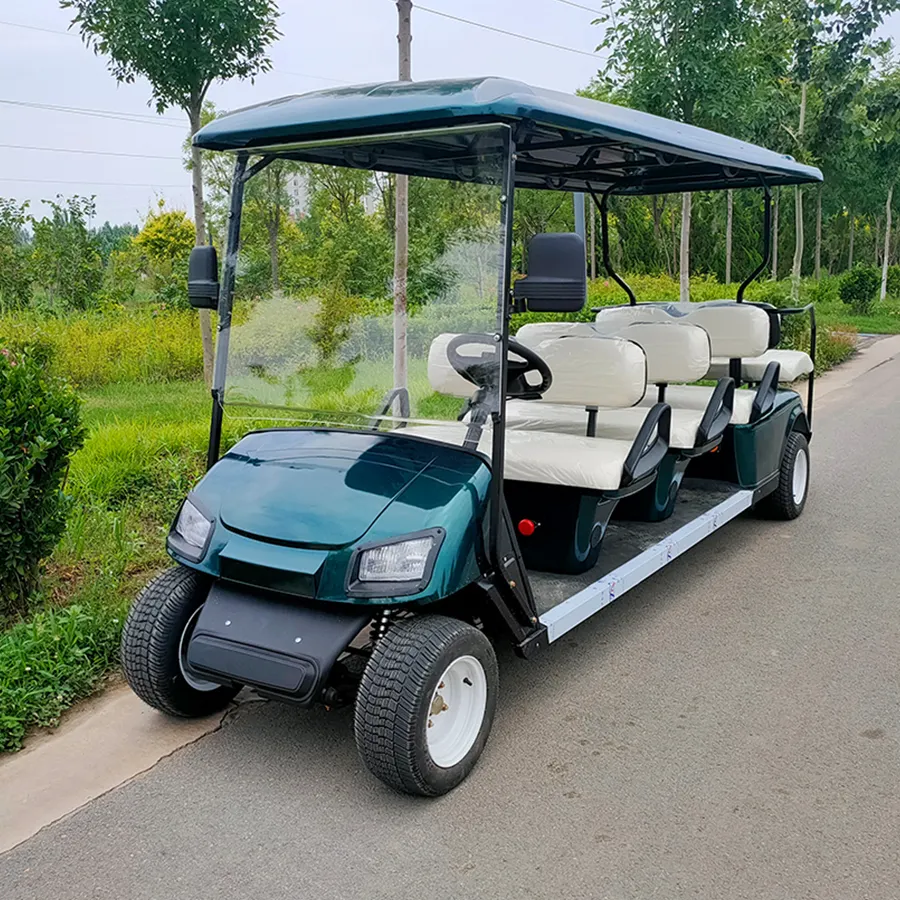 Carrito de Golf de lujo para vehículo, vehículo de 4 ruedas de baja velocidad, 8 asientos, barato