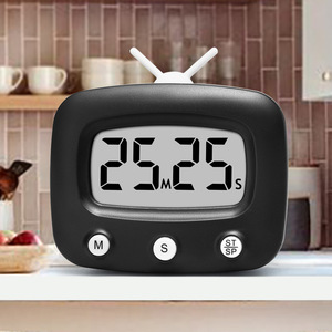 2024 più recente orologio con schermo digitale LCD a forma di TV per il conto alla rovescia della cucina Timer meccanico digitale da cucina - Product Image 4