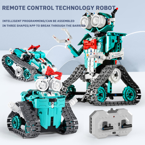 Doppio modalità di controllo remoto Robot blocchi di costruzione con 3 forme modello tecnico assemblare mattoncini per bambini giocattoli di programmazione - Product Image 6