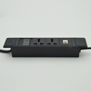 橱柜使用简单设计的会议嵌入式USB A + C电源插座家具桌面索环隐藏内置电源插座
