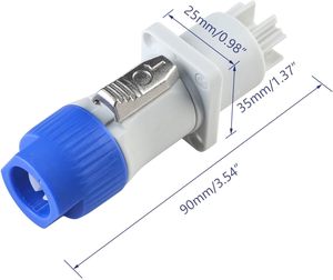 Powercon Connector <strong>Input</strong> <strong>and</strong> <strong>Output</strong> Set Suitable for Nac3fca Powercon Power Connector Plug Blue Color - Product Image 6