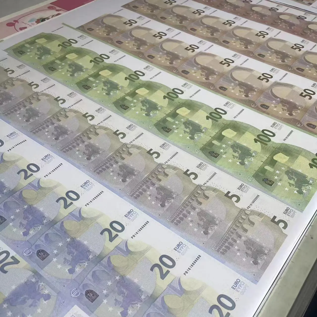 Personalizar accesorios canadienses dinero ancestral dinero realista Prop dinero Euro impreso Prop dinero para películas fiesta de juegos