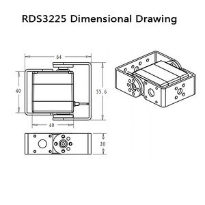 Dsservo RDS3225 25kg Motor Robot <strong>Servo</strong> With U Brackets RC Parts Digital <strong>Servos</strong> for Robotics - Product Image 4