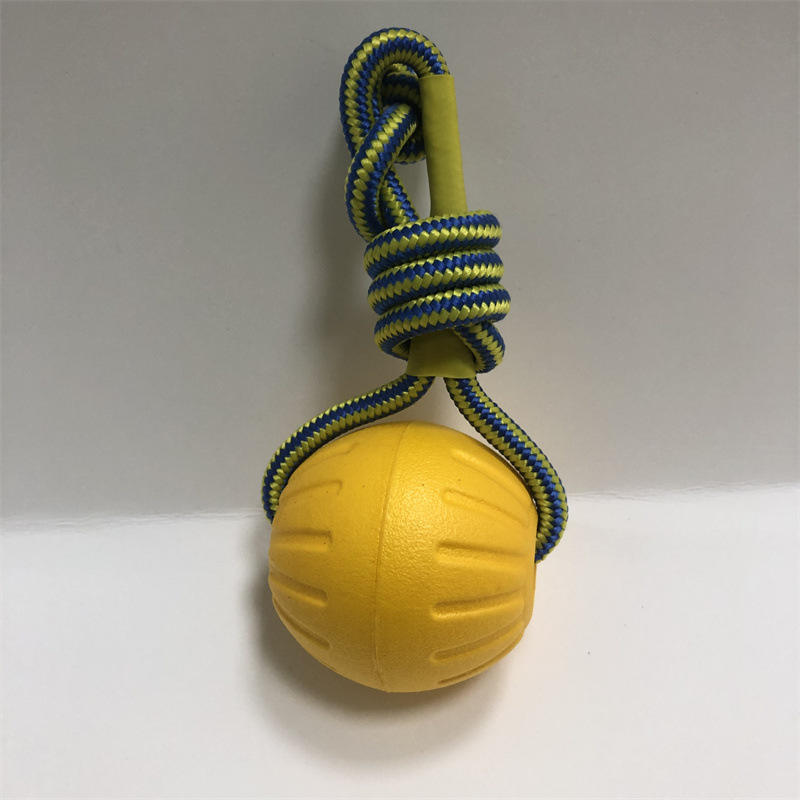 Boule de 7CM avec corde ronde jaune