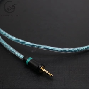 Línea de interconexión auxiliar Enchufe estéreo de 3,5mm a 2 RCA Hi-end HIFI 3,8 MM Dia. Cable de audio de extensión plateado OFC para auriculares - Product Image 3