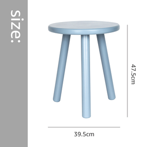 家用北欧风格蓝色实木小圆咖啡茶几带三腿 - Product Image 6