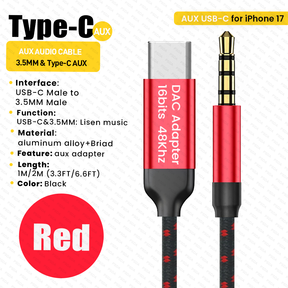 Rosso-AUCB081 (Tipo C e 3,5 mm)