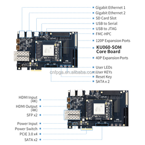 Puzhi Xilinx Kintex UltraScale + placa FPGA Placa de desarrollo Xilinx FPGA placa DMA, modelo Xilinx Kintex, de la marca, de la marca Xilinx