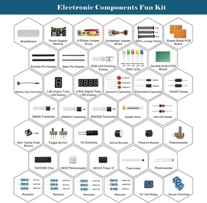 Elektronik komponente Fun Set Roboter Starter Kit PCB Löten Elektronen Kit, LED & Widerstand Kits für Arduino Raspberry Pi ESP32