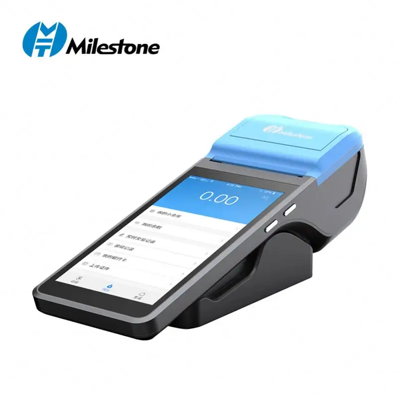 Milestone MHT-M1 M2 loyverse pos nfc android terminal pos ponsel dengan label atau pencetak tanda terima