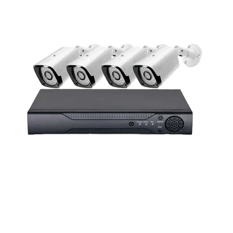 Ensemble de caméra 4ch AHD Full HD 1080P, 4 pièces, caméra extérieure étanche, Kit DVR Combo, système de vidéosurveillance de sécurité domestique