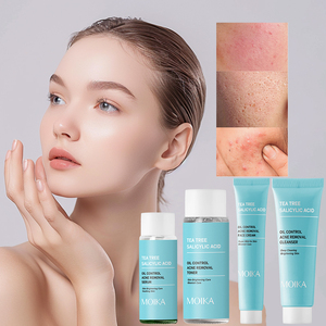 Private Label Tea Tree Salicylic Acid <strong>Skin</strong> <strong>Care</strong> Set Natural Cosmetic Oil Control Acne Removal Face <strong>Care</strong> Product <strong>4</strong>-Piece Set - Product Image 1