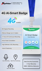 Aipovoice aip25001 ai 4G huy hiệu thông minh cuộc họp ghi âm USB sạc MP3 định dạng thời gian dài ghi âm Dây buộc loại phiên mã - Product Image 6