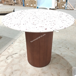 JS JS03佛山工厂木质底座餐桌酒店餐厅石材顶厨房餐桌 - Product Image 2