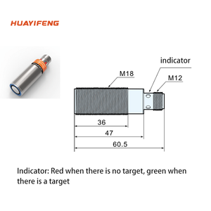 Sensor ultrasónico cilíndrico analógico Huayifeng M18 con función de sincronización y aprendizaje, resistente al agua y al aceite IP67 - Product Image 4