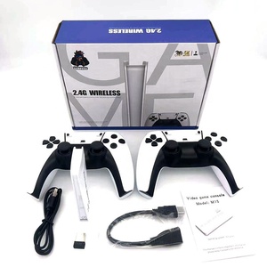 新しいM15 4K HD TVビデオゲームコンソールゲームスティックTVホームジョイスティックゲームパッドハンドヘルドゲームプレーヤーダブルワイヤレスコントローラ付き