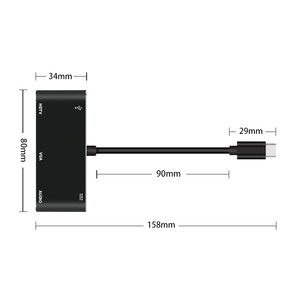 Wholesale <strong>5</strong> in <strong>1</strong> Type-C <strong>Adapter</strong> to 4K HDTV VGA USB3.0 PD 3.5mm <strong>Audio</strong> AV Converter <strong>5</strong> in <strong>1</strong> USB C Hub - Product Image 4