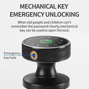 Smart Home Door <strong>Lock</strong> with Tuya App Control Cerradura Inteligente Fingerprint Door Knob <strong>Lock</strong> With <strong>Key</strong> - Product Image 5